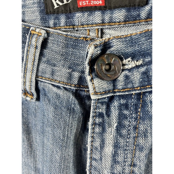 Red Snap Vintage Juniors Light Wash High Rise Straight Jeans Size 32X30 - Picture 6 of 16